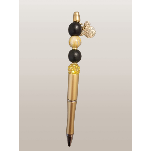 Beaded Pen – Sparkly Mickey Ears Charm