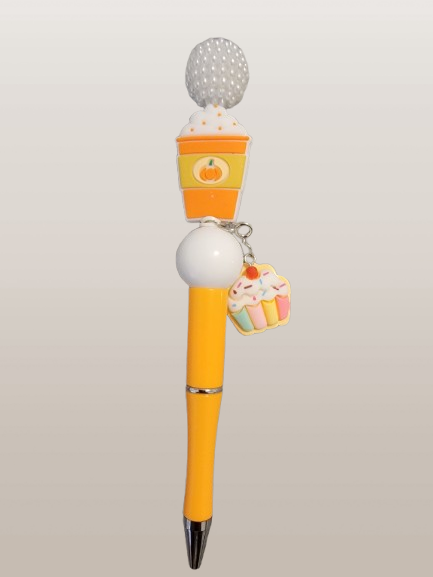 Beaded Pen – Pumpkin Latte Edition