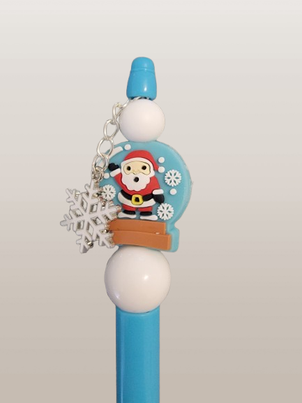 Beaded Pen – "Santa Snow Globe" Edition