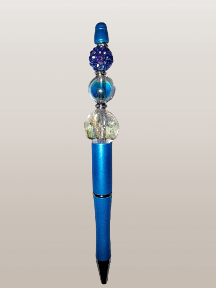 Beaded "Trio" Sapphire Shine Pen