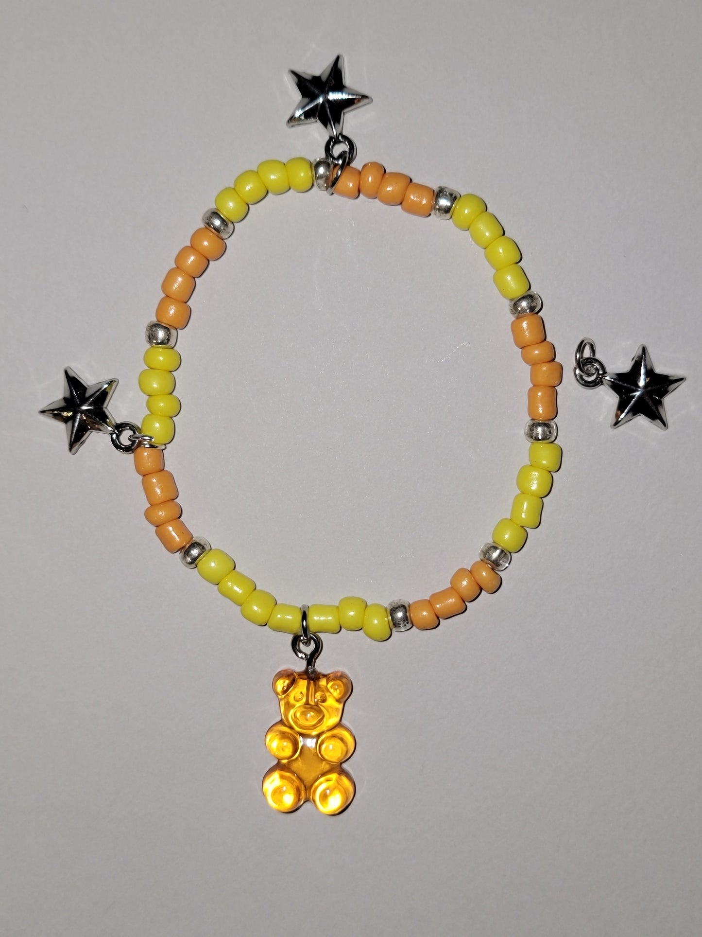 Yellow Gummy Bear Charm Bracelet Set