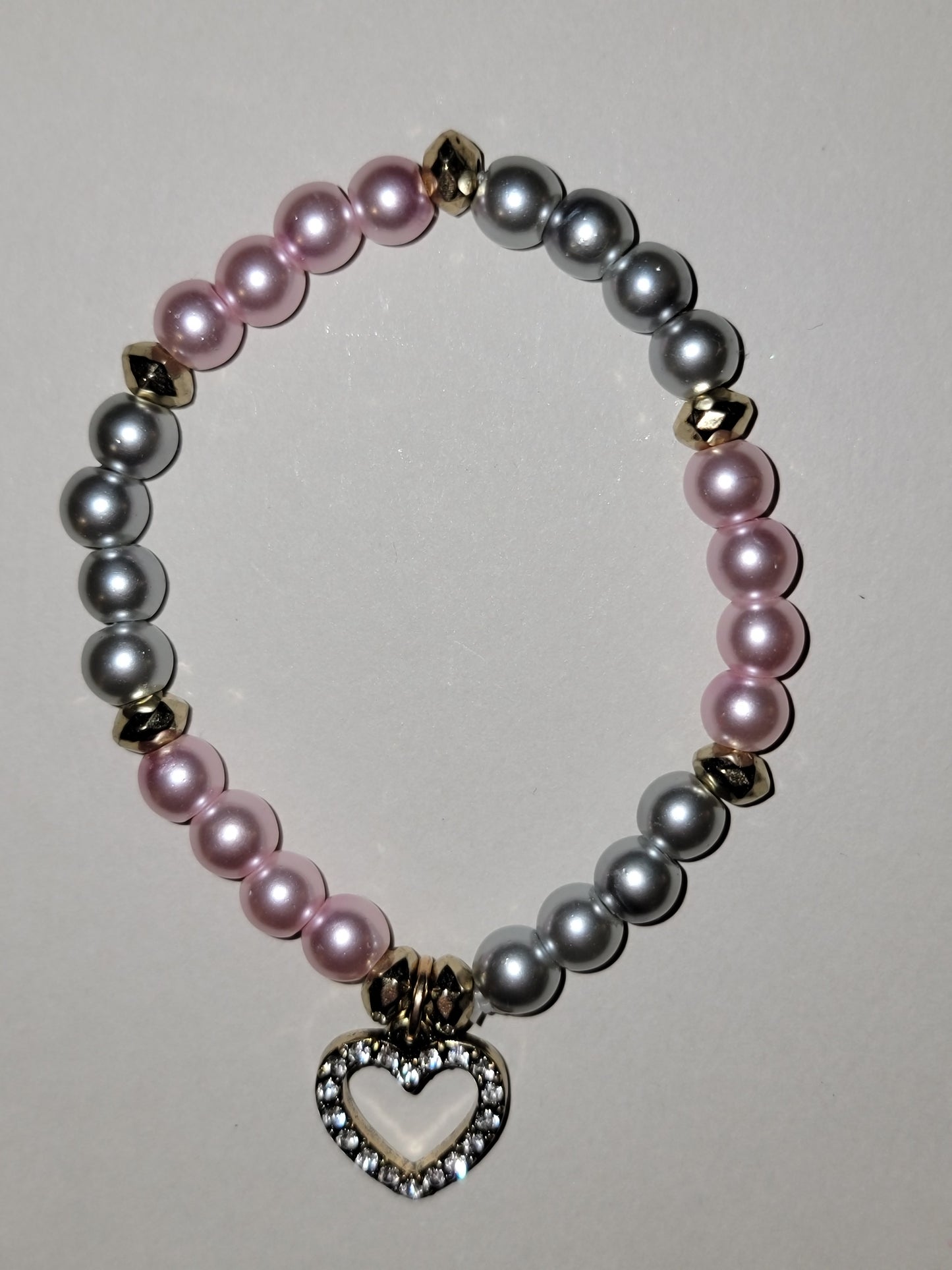 Sparkling Heart Charm Bracelet