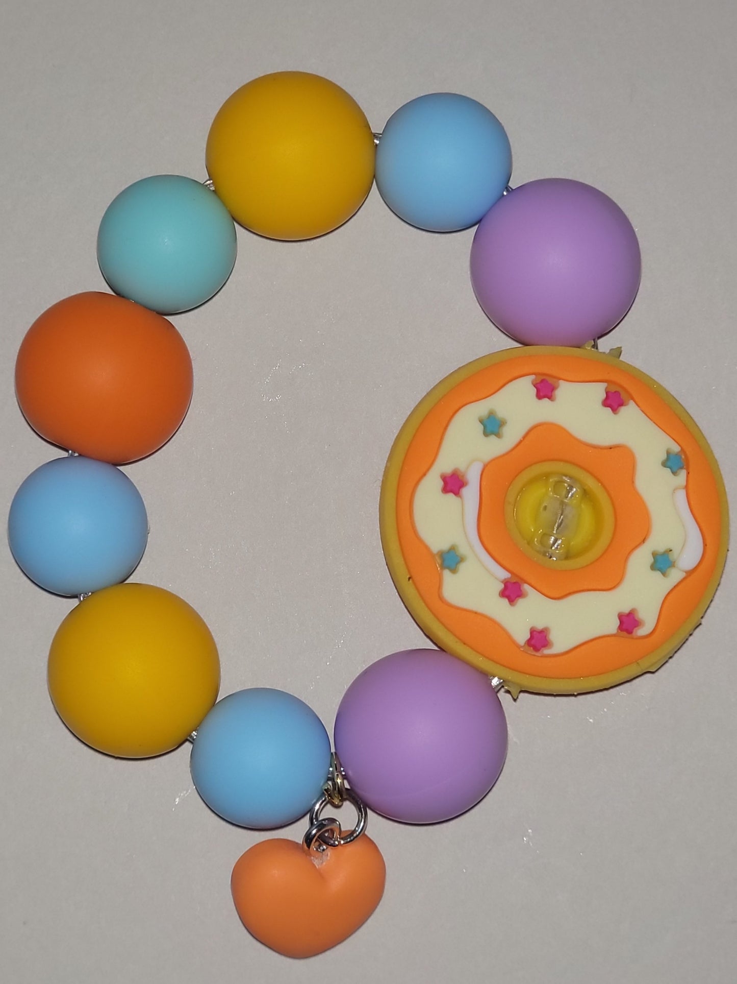 Orange Frosted Donut Tumbler Charm