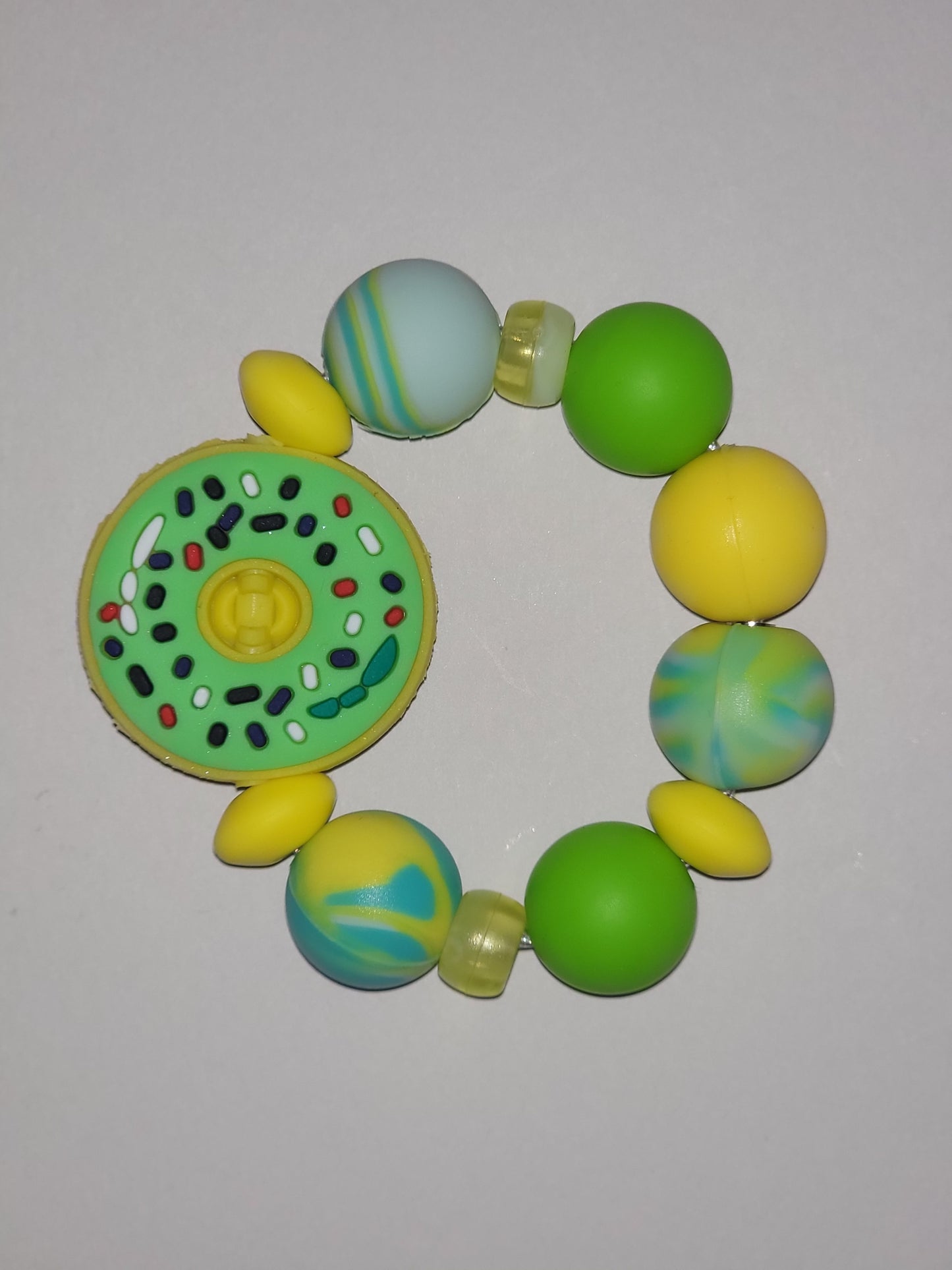 Lime Frosted Donut Tumbler Charm