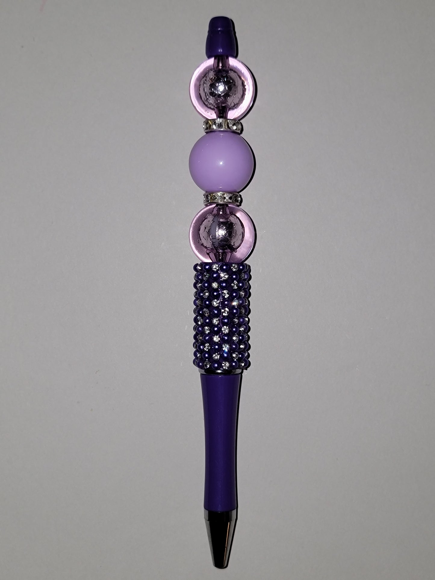 Purple Beaded Trio Pen