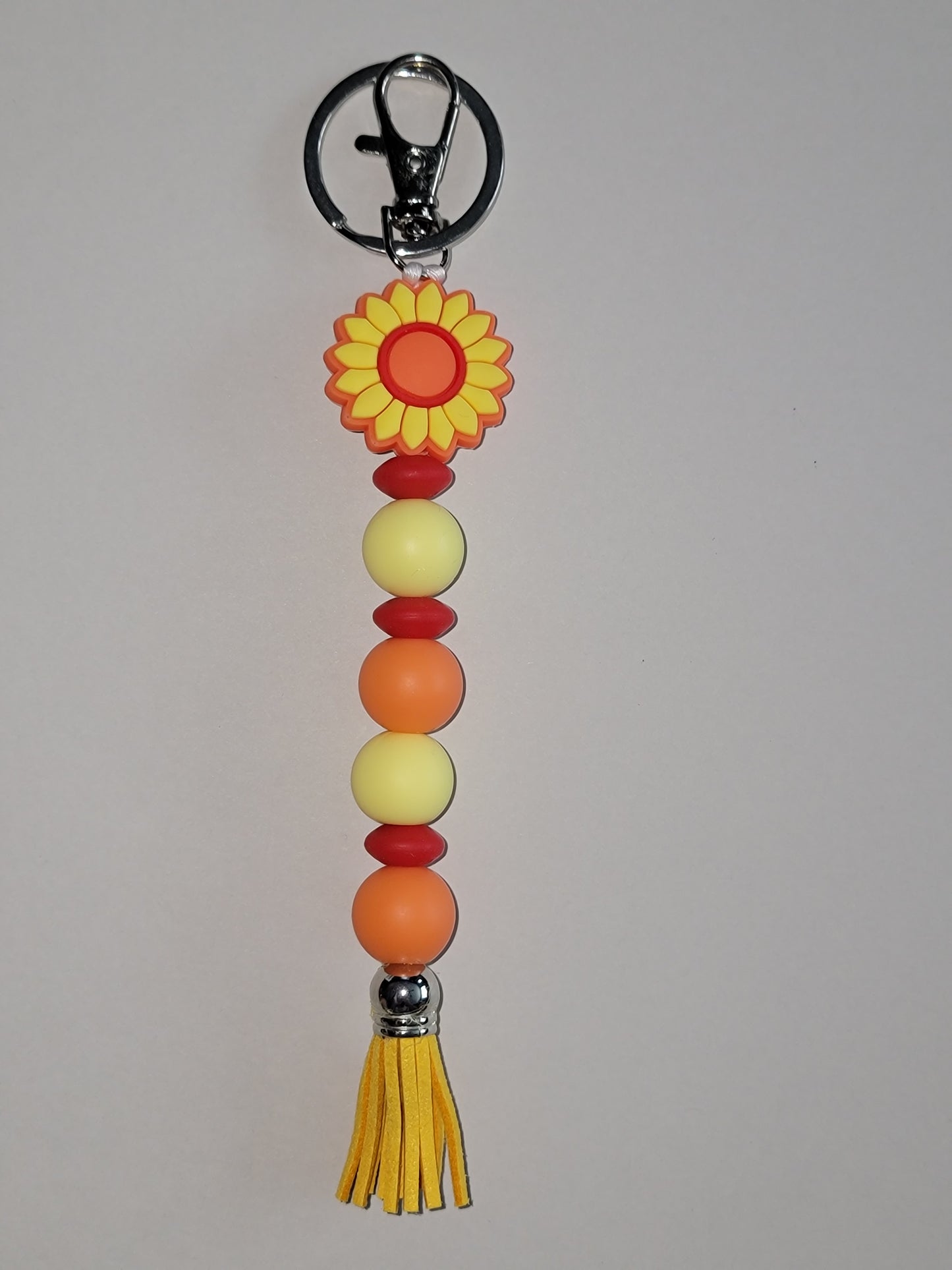 Sunset Bloom Beaded Zipper Pull