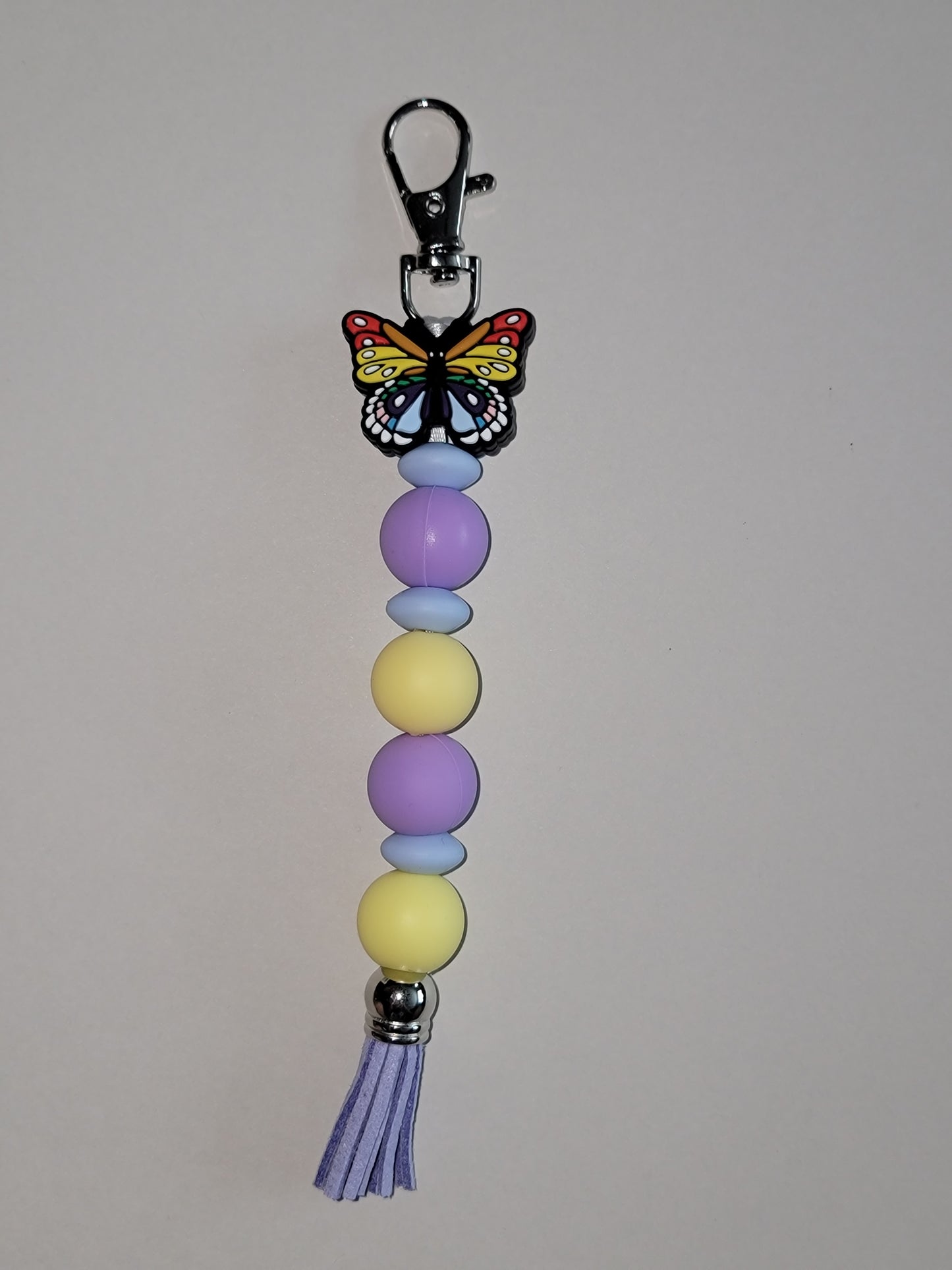 Colorful Butterfly Beaded Zipper Pull