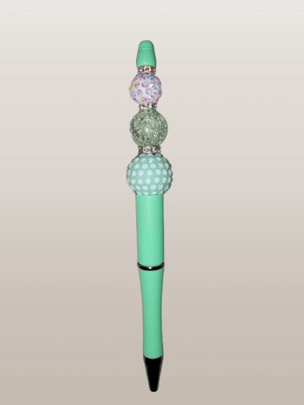 Beaded "Trio" Lime Spark Pen - 21Wishes