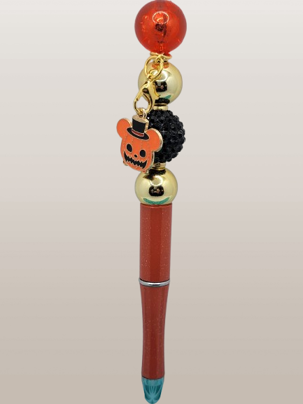 Mickey Jack-o'-Lantern Beaded Pen