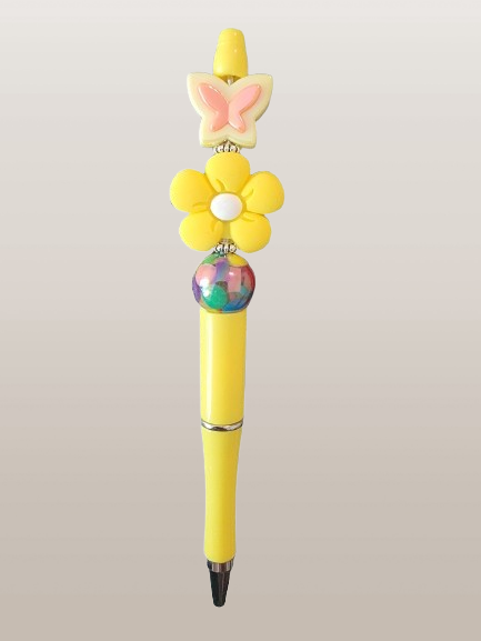 Bright Butterfly Beaded Pen – Add Sunshine to Your Writing!