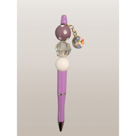 Beaded Pen – "Gumball Jar" Charm