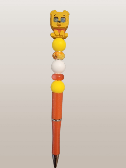 Beaded Pen – Disney Doorables "Pixel Pooh" Topper