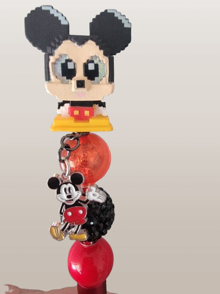 Beaded Pen – "Pixel Mickey"