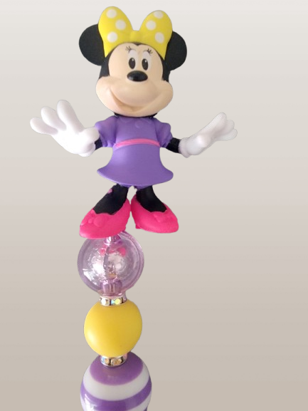 Beaded Pen – "Minnie Mouse in Purple Dress" Edition
