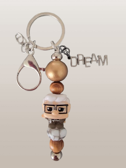 Beaded Keychain – "Carl Fredricksen" Edition