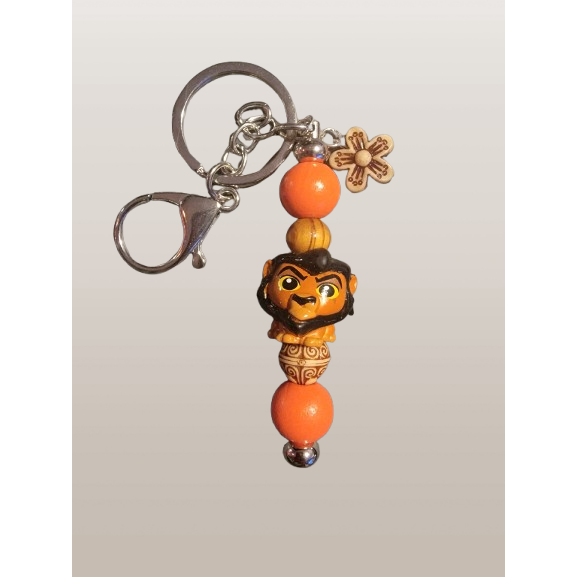Beaded Keychain with "Lion" Minifigure Focal