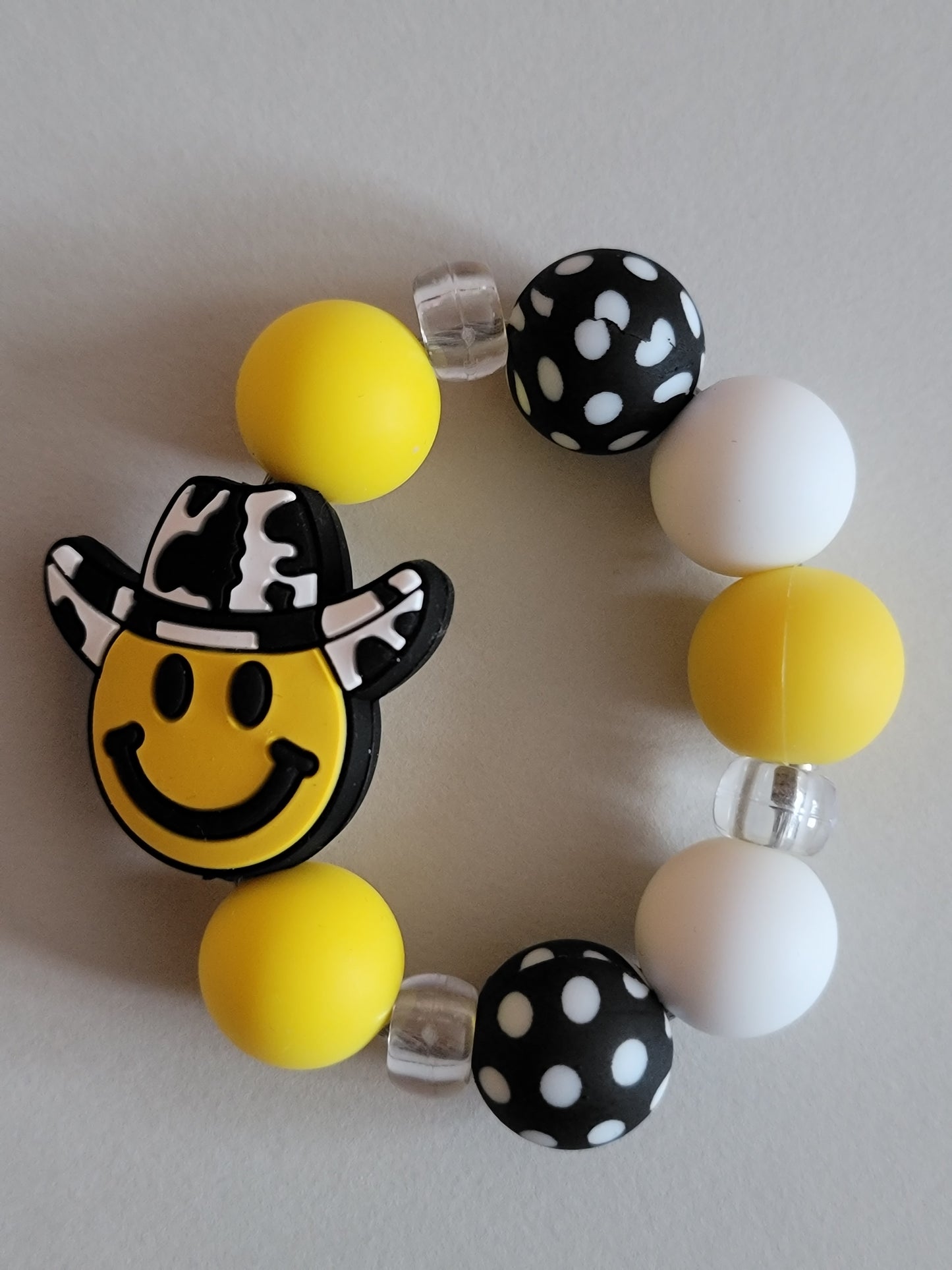 Cowboy Smiles Beaded Tumbler Charm