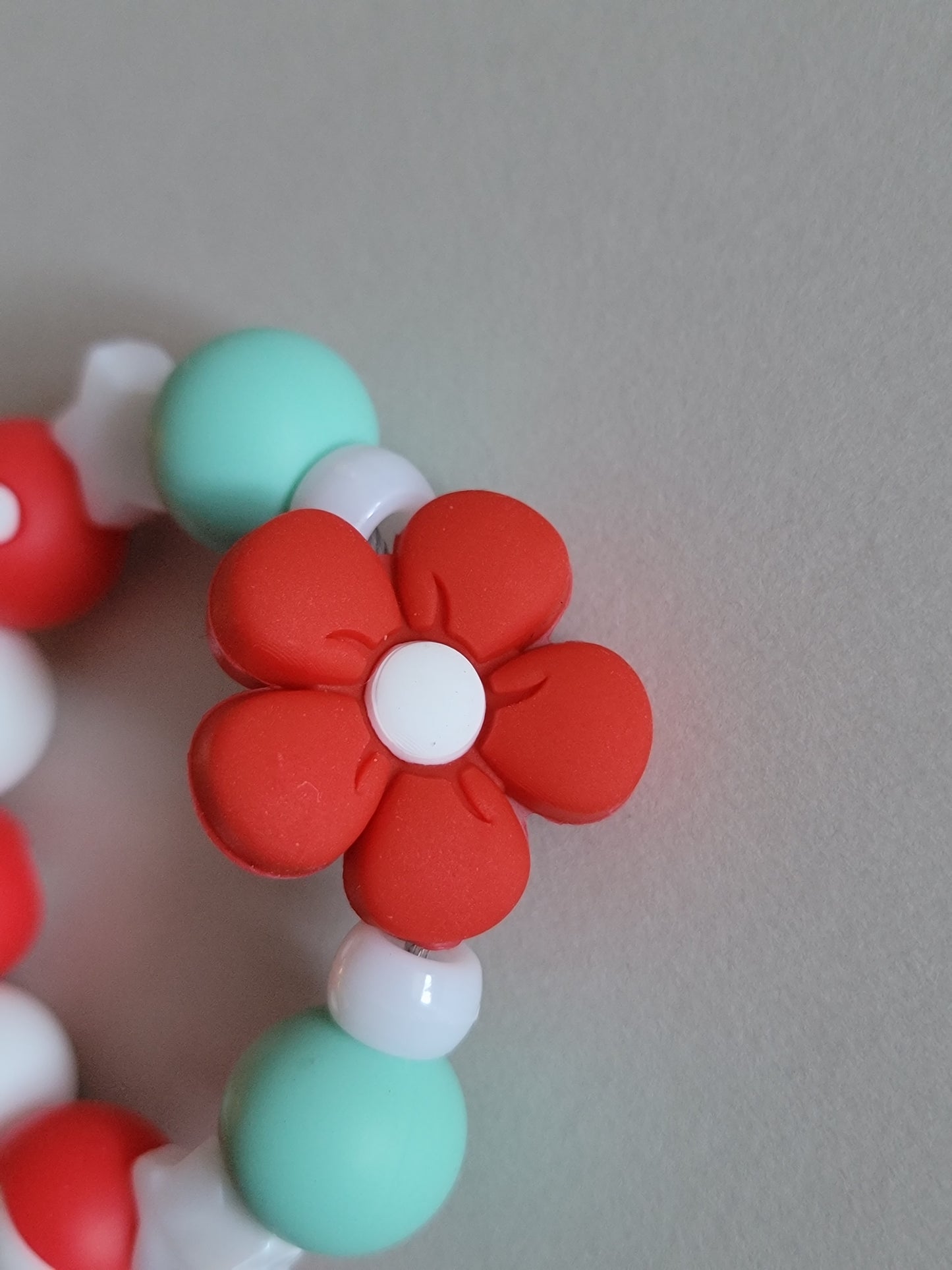 Floral Stars Beaded Tumbler Charm