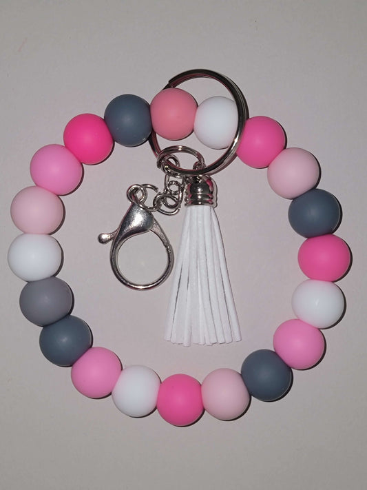 Blush Bloom Beaded Wristlet