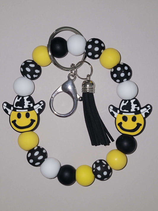 Cowboy Smiles Beaded Wristlet