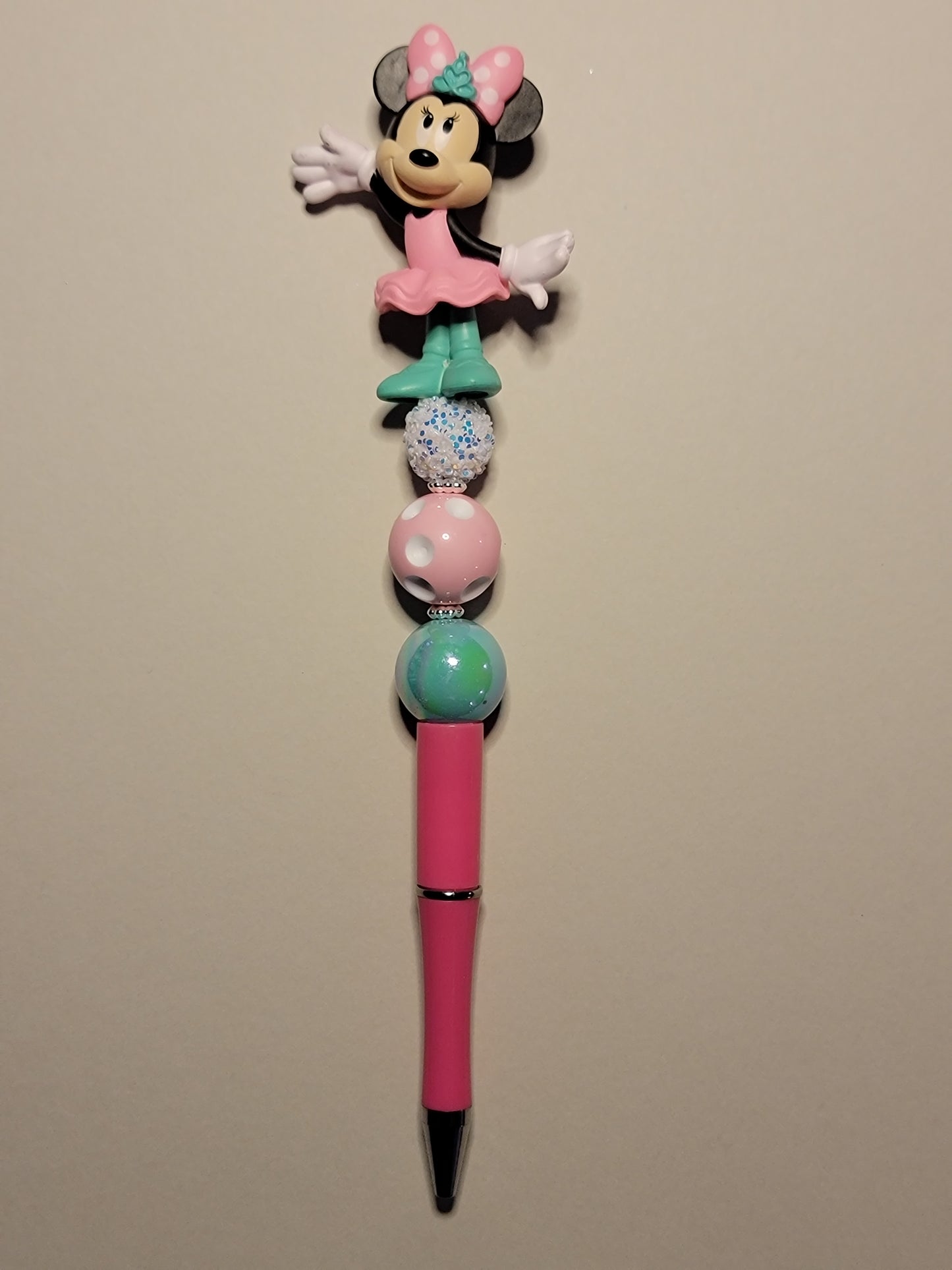 Polka Dot Charm Beaded Pen