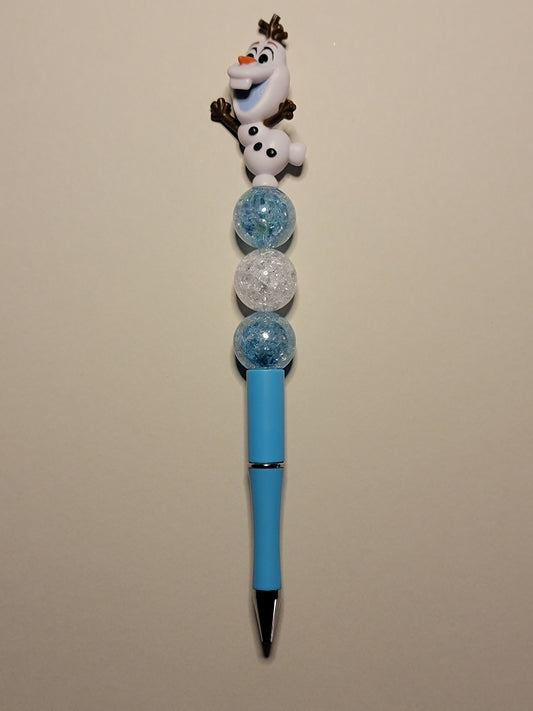 Frosty Friend Beaded Pen