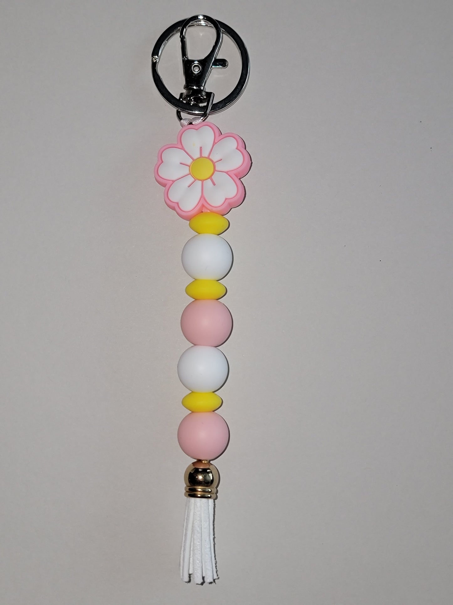 Pink Blossom Beaded Zipper Pull