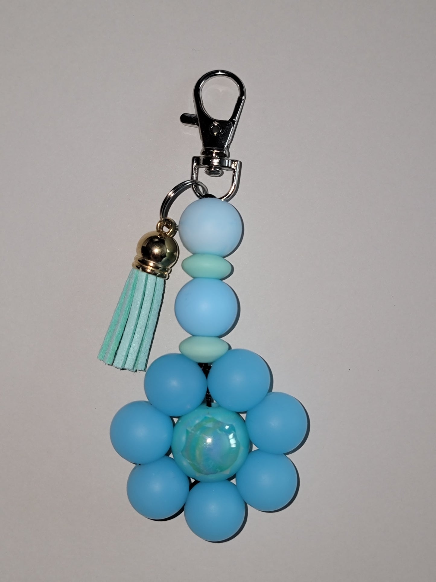 Blue Dream Beaded Zipper Pull