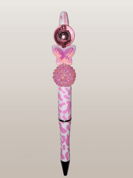 Beaded "Trio" Blushing Butterfly Pen - 21Wishes