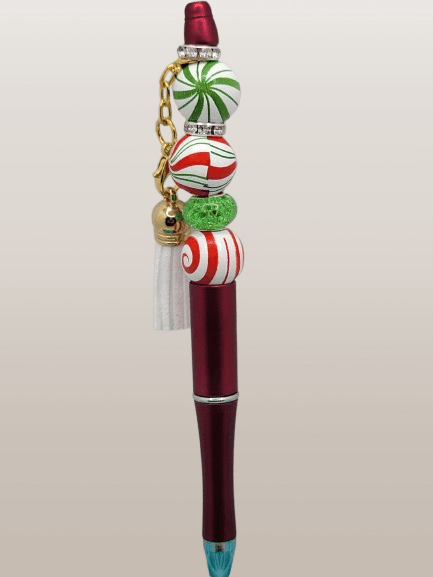 'Candy Cane' Beaded Pen - 21Wishes