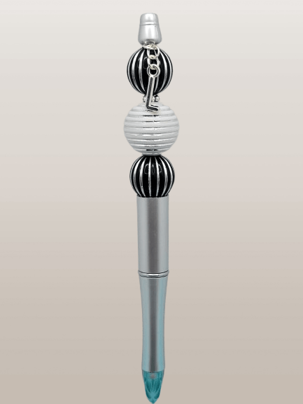 "Customizable" Silver Beaded Pen - 21Wishes