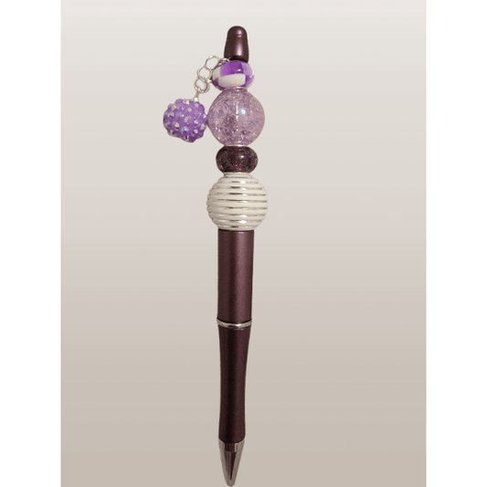"Elegant Burgundy" Beaded Pen - 21Wishes