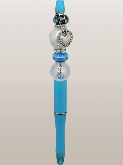 "Silver Heart" Beaded Pen - 21Wishes